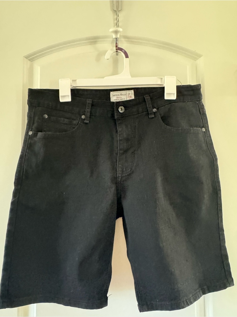 Black Men's Relaxed Denim Shorts